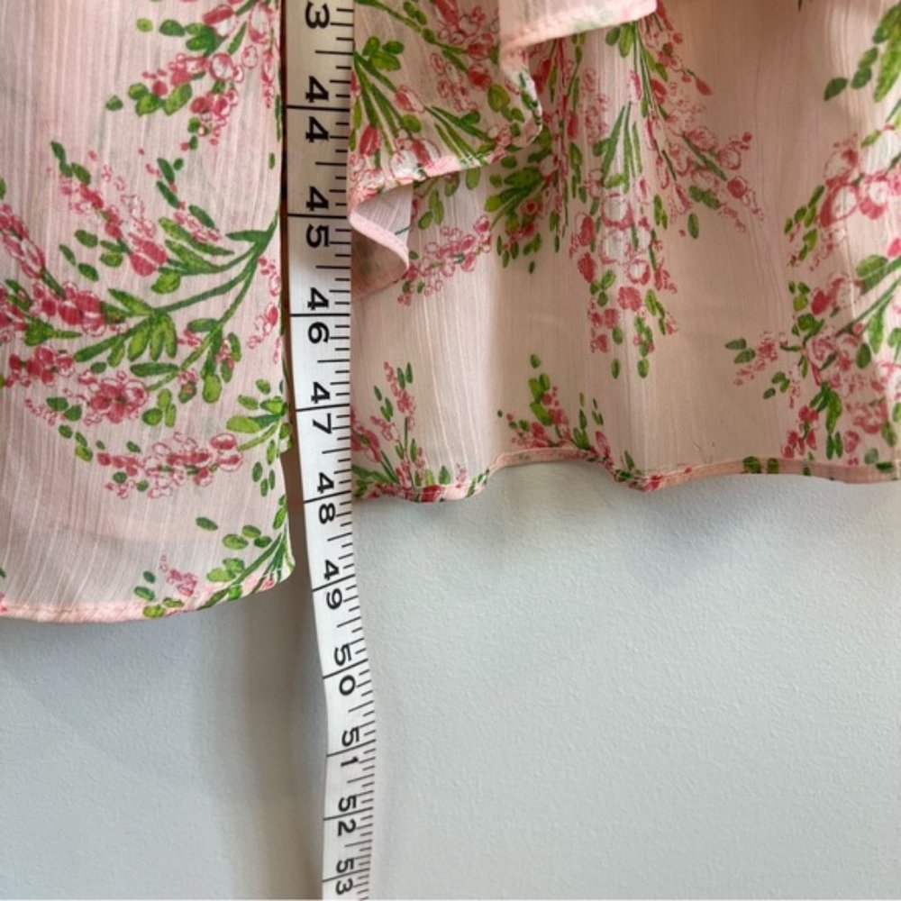 Tommy Hilfiger Chapan Bouquet Chiffon Midi Dress Size 12 NWT Pink Floral - Picture 13 of 16
